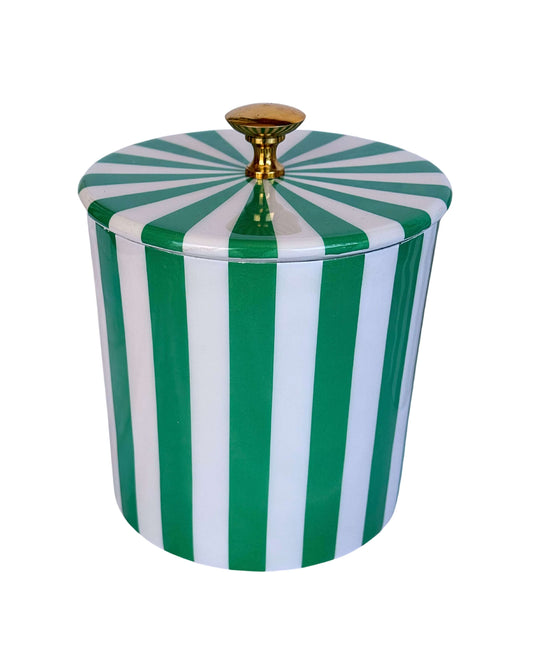 Green Stripe Storage Jar