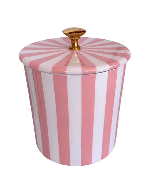 Pink Stripe Storage Jar