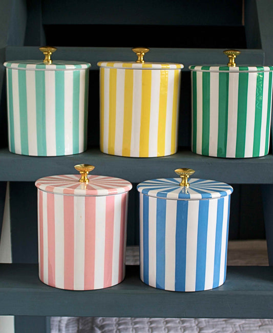 Blue Stripe Storage Jar
