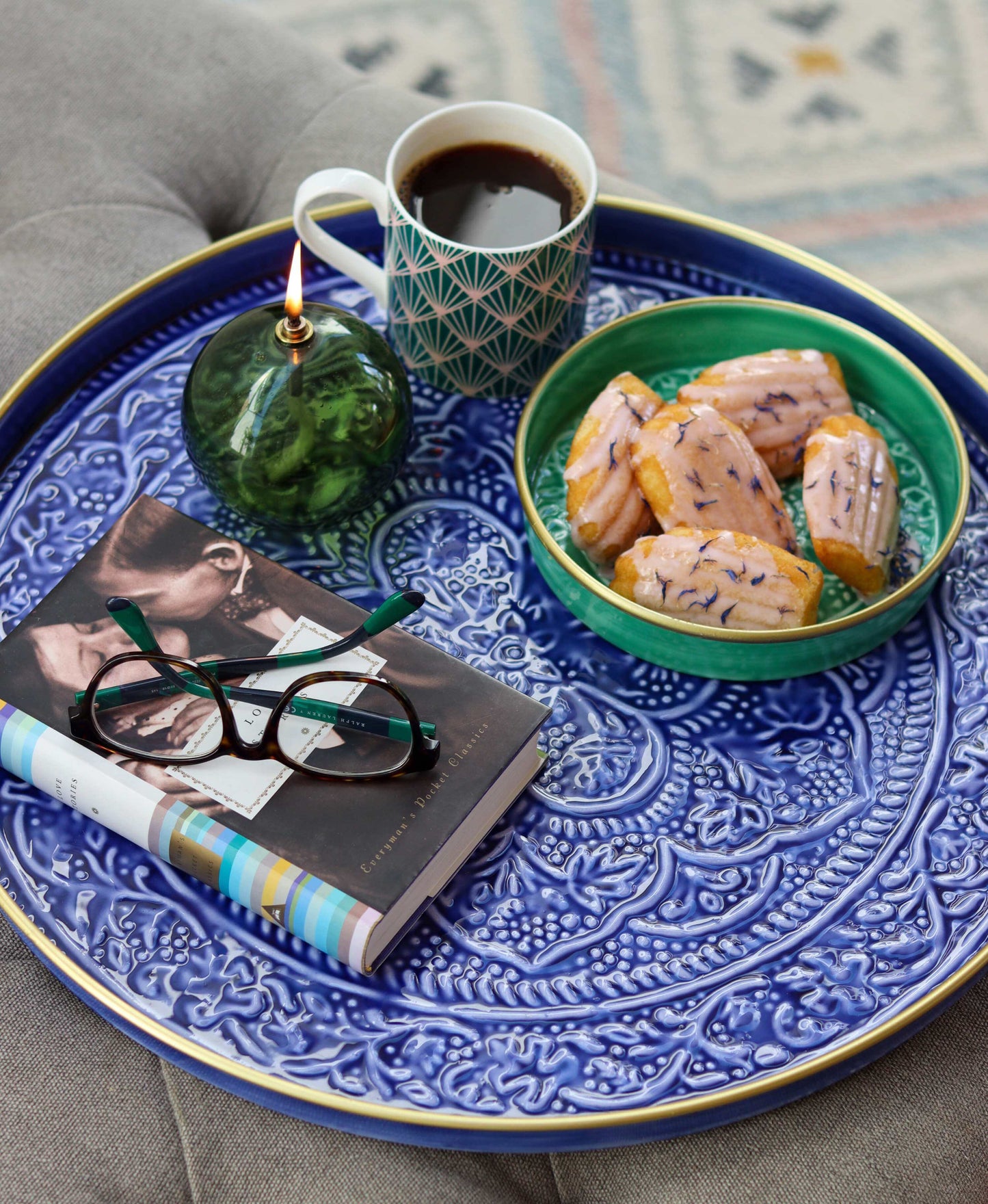 Large Indigo Tray
