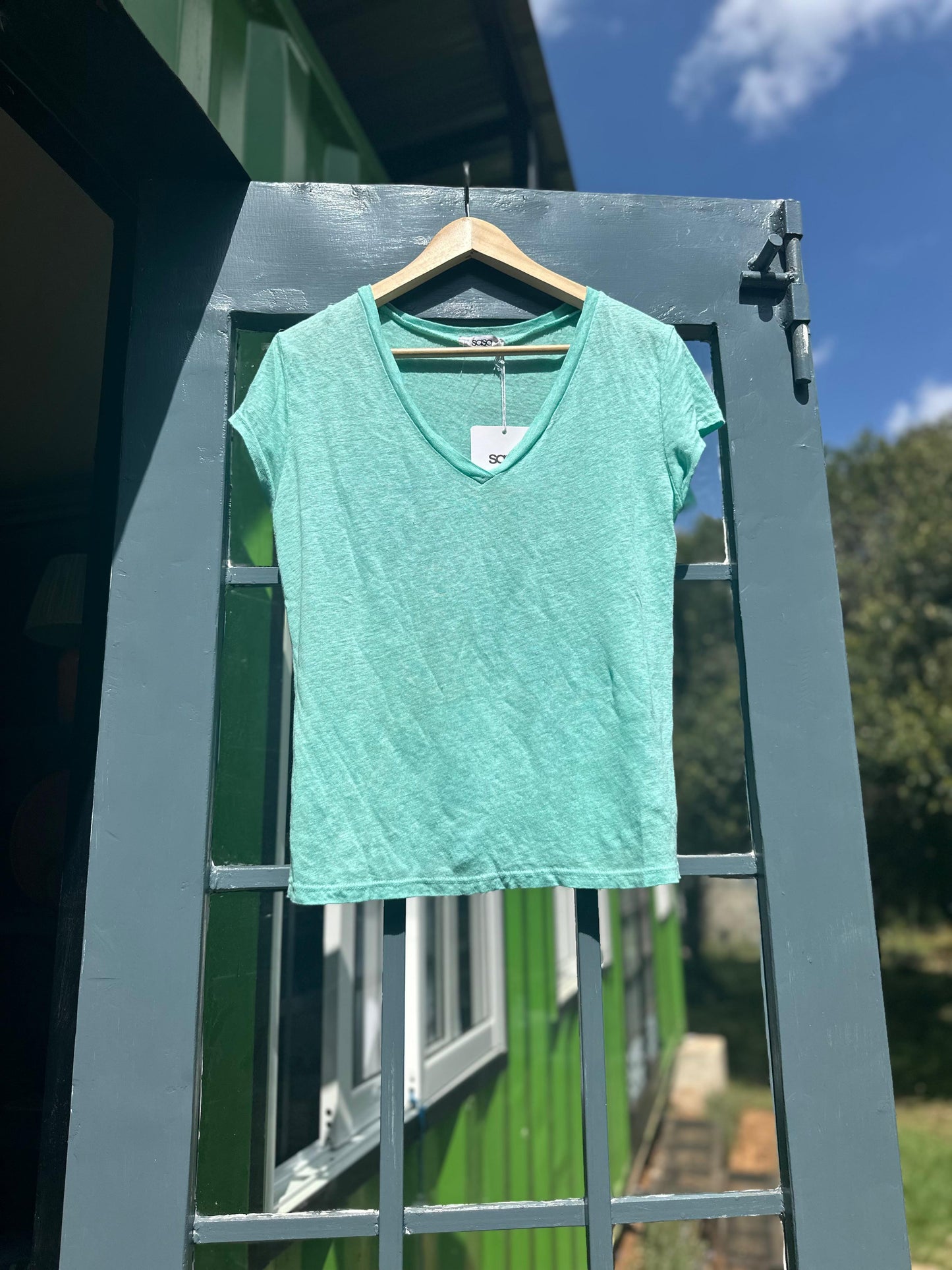 Aqua Linen T-shirt