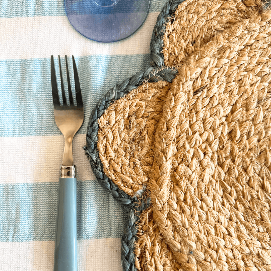 Light Blue Scallop Placemat