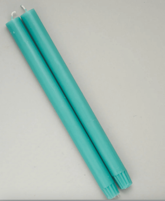 Turquoise Dinner Candles