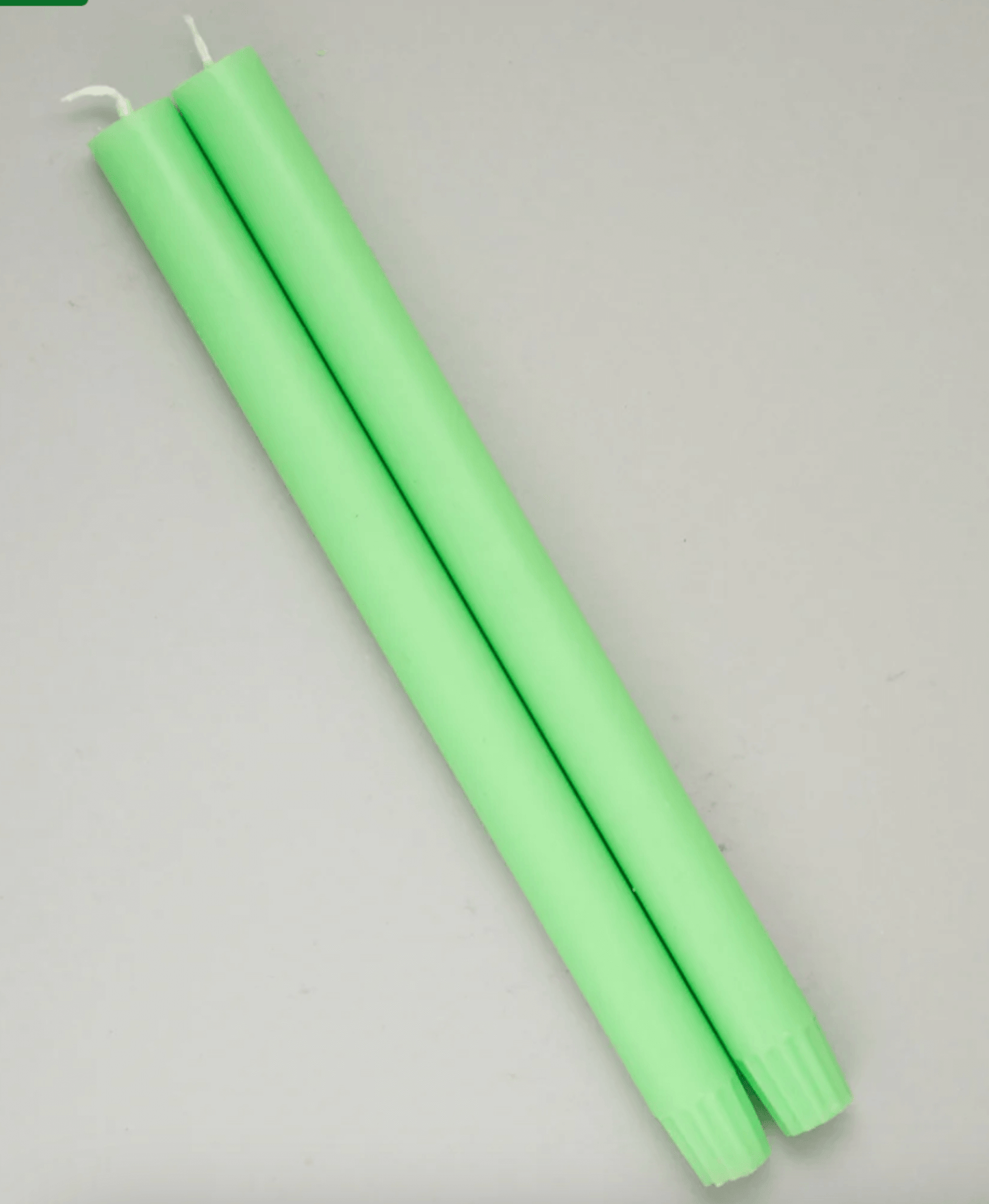 Fluro Green Dinner Candles