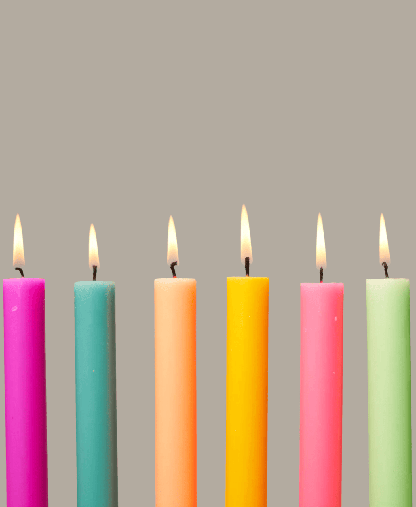 Fluro Purple Dinner Candles