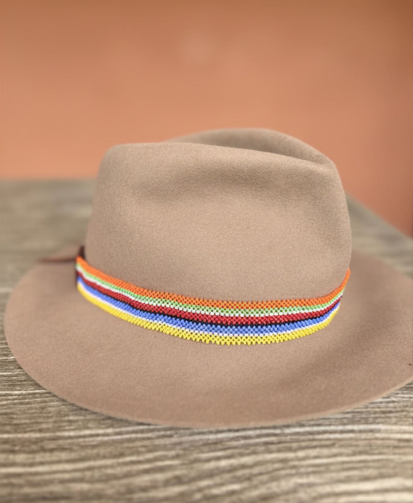 Beaded Hat Band - Multi Stripe