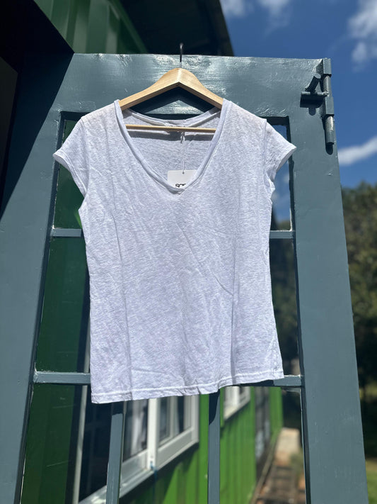 White Linen T-shirt