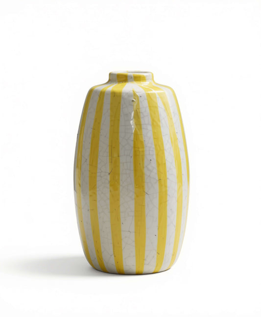 Yellow Striped Vase
